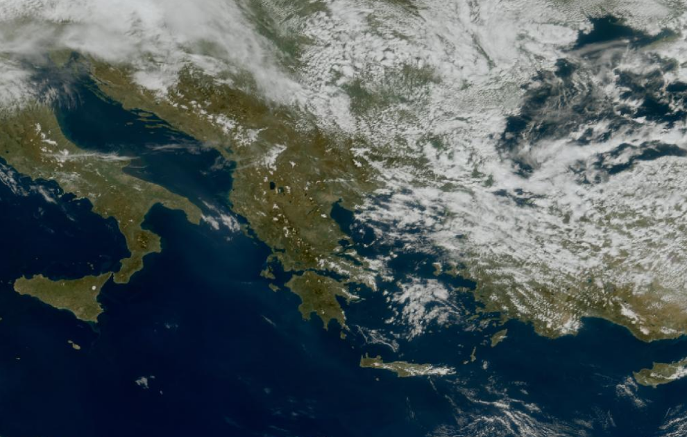 Τελευταία δορυφορική εικόνα νεφοκάλυψης