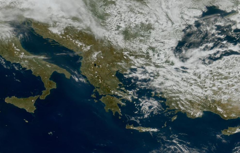 Τελευταία δορυφορική εικόνα νεφοκάλυψης