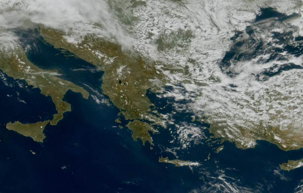 Τελευταία δορυφορική εικόνα νεφοκάλυψης