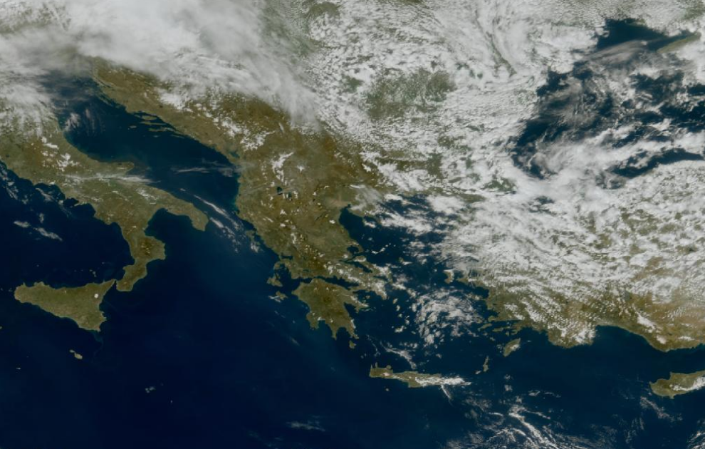 Τελευταία δορυφορική εικόνα νεφοκάλυψης