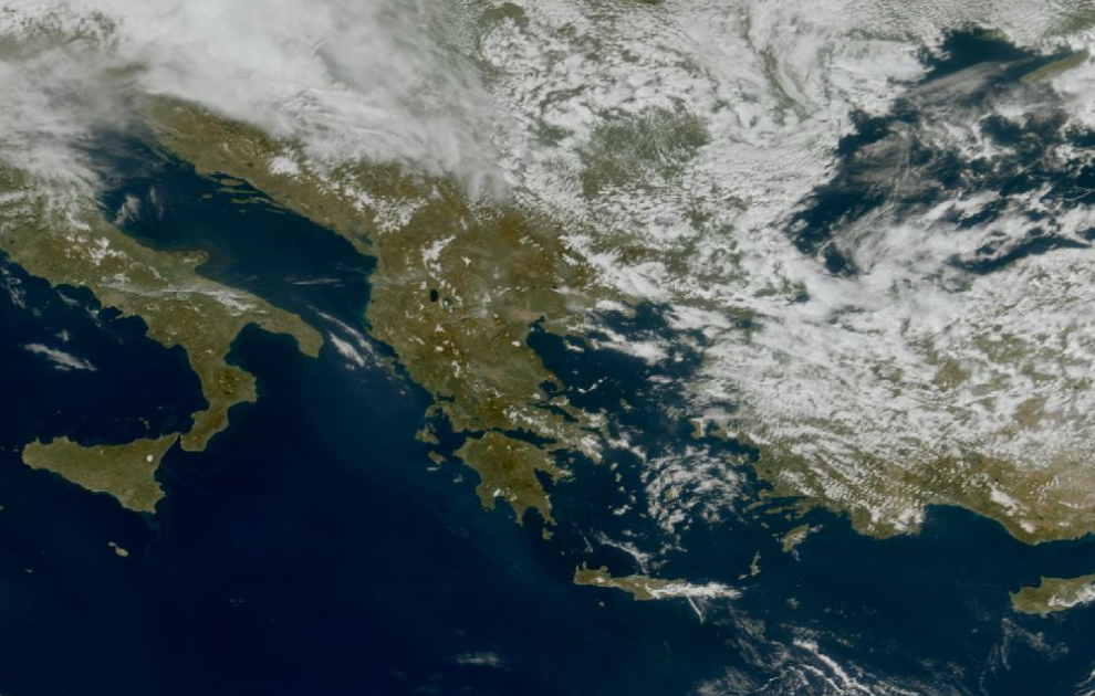 Τελευταία δορυφορική εικόνα νεφοκάλυψης