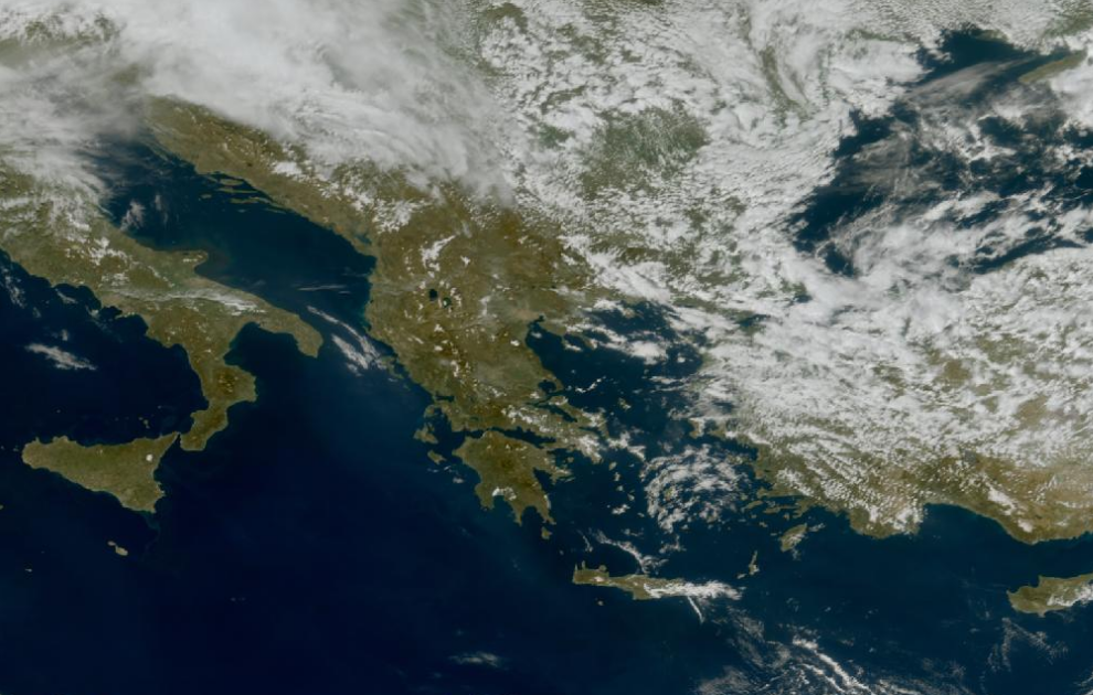 Τελευταία δορυφορική εικόνα νεφοκάλυψης