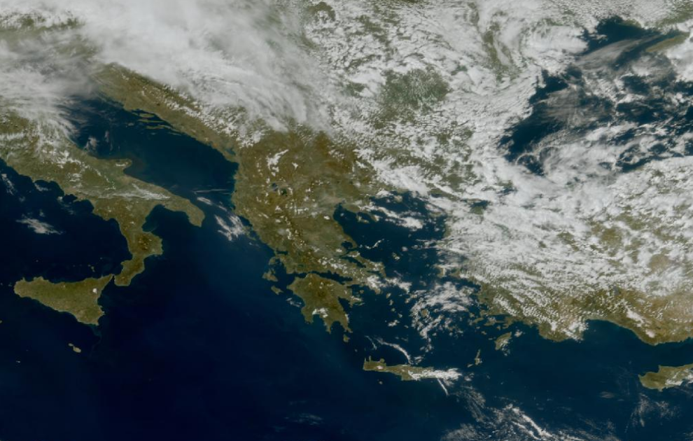 Τελευταία δορυφορική εικόνα νεφοκάλυψης