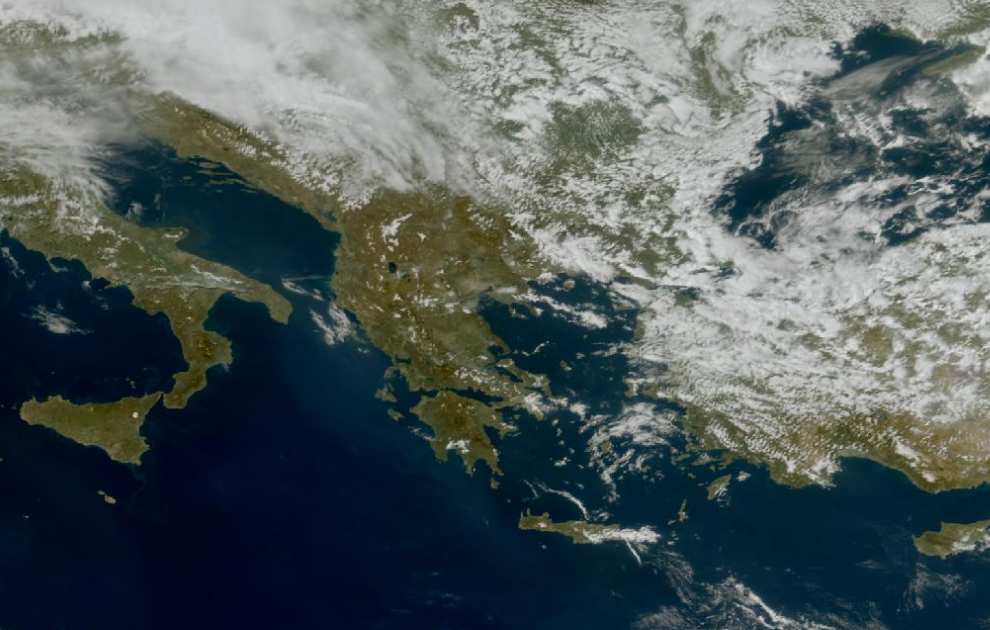 Τελευταία δορυφορική εικόνα νεφοκάλυψης