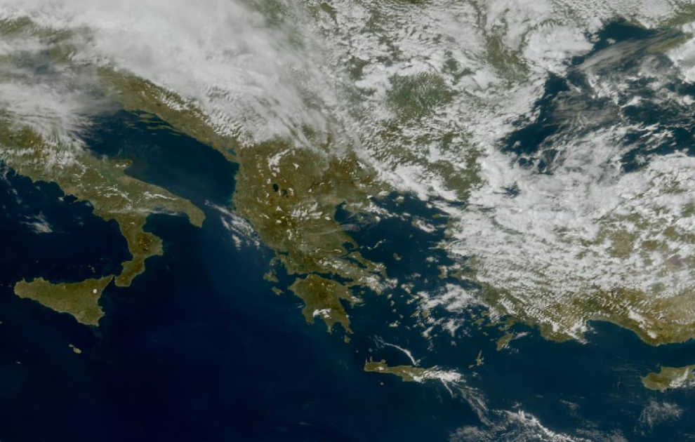 Τελευταία δορυφορική εικόνα νεφοκάλυψης