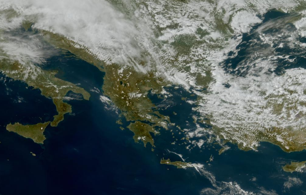 Τελευταία δορυφορική εικόνα νεφοκάλυψης