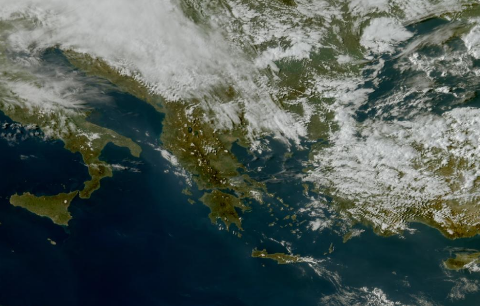 Τελευταία δορυφορική εικόνα νεφοκάλυψης