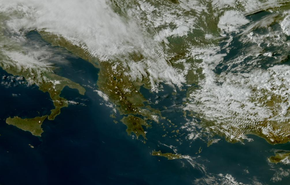 Τελευταία δορυφορική εικόνα νεφοκάλυψης