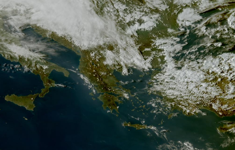 Τελευταία δορυφορική εικόνα νεφοκάλυψης