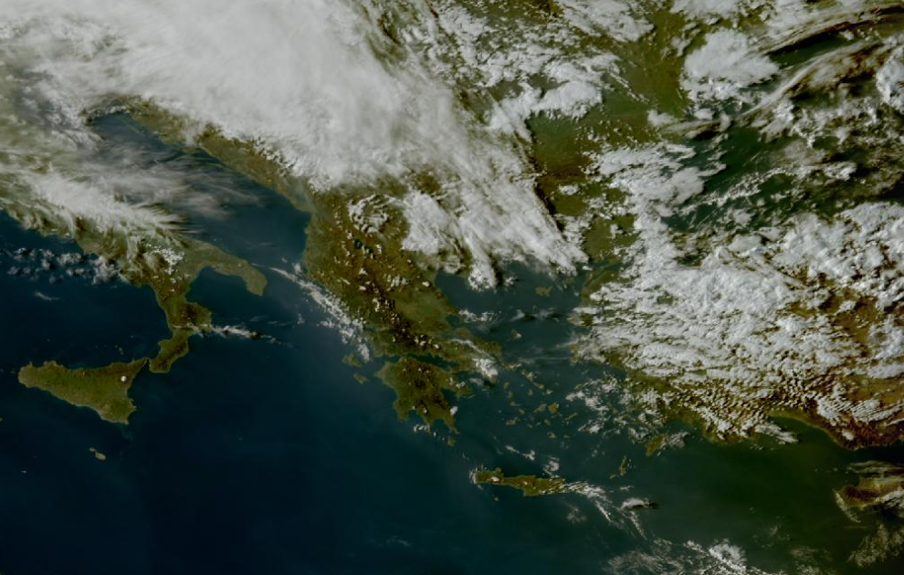 Τελευταία δορυφορική εικόνα νεφοκάλυψης