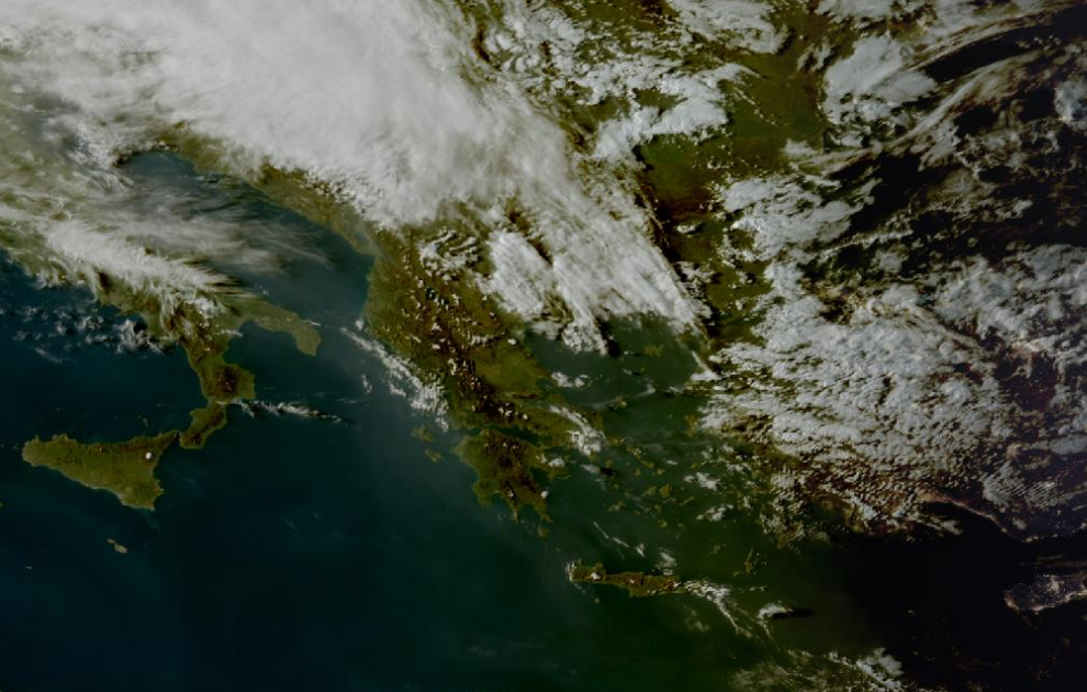 Τελευταία δορυφορική εικόνα νεφοκάλυψης