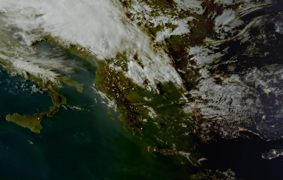 Τελευταία δορυφορική εικόνα νεφοκάλυψης