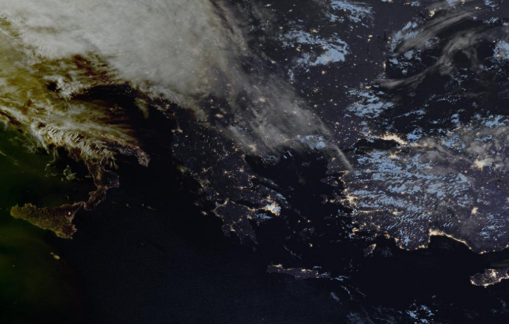 Τελευταία δορυφορική εικόνα νεφοκάλυψης