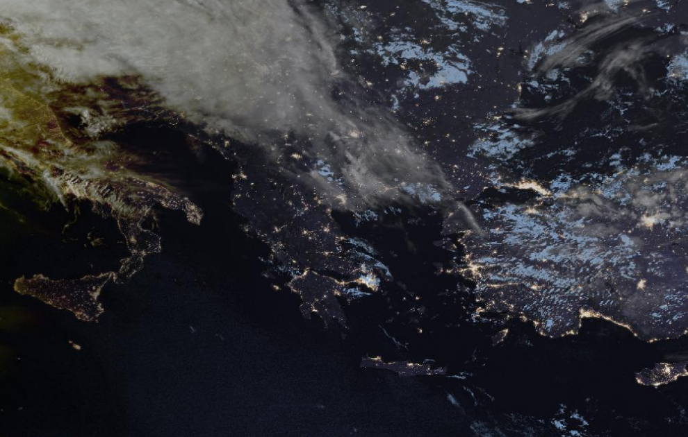 Τελευταία δορυφορική εικόνα νεφοκάλυψης