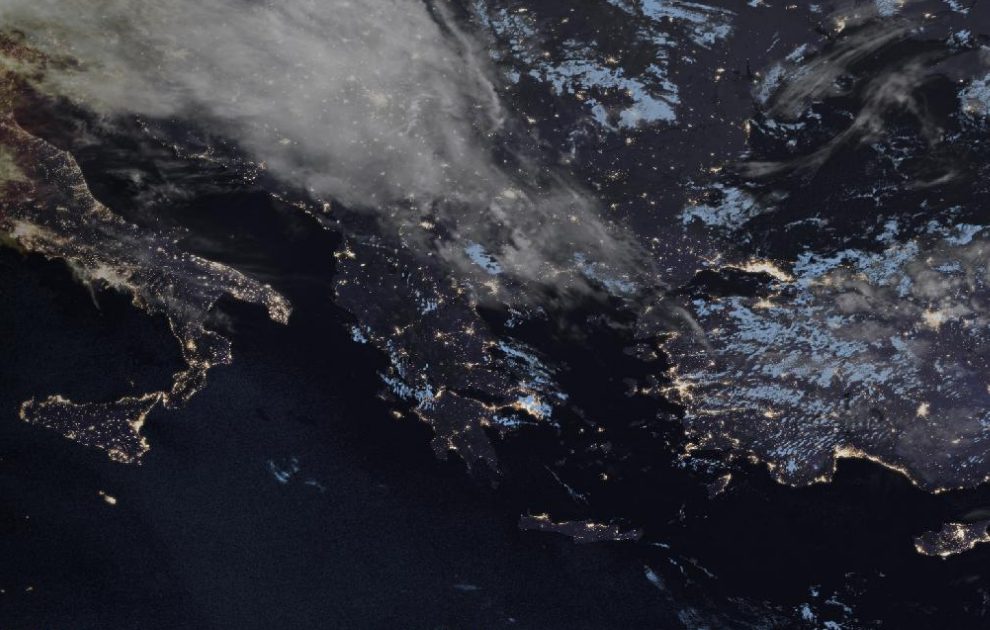 Τελευταία δορυφορική εικόνα νεφοκάλυψης