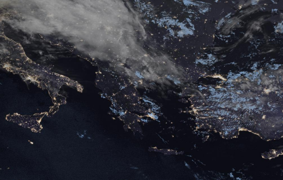 Τελευταία δορυφορική εικόνα νεφοκάλυψης