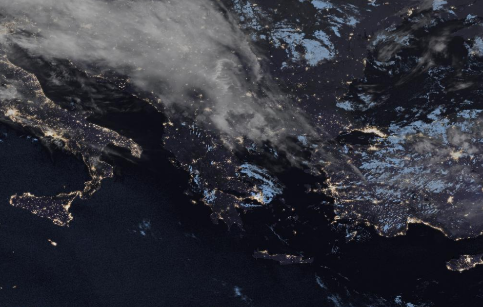 Τελευταία δορυφορική εικόνα νεφοκάλυψης