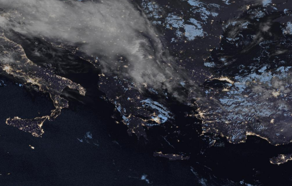 Τελευταία δορυφορική εικόνα νεφοκάλυψης