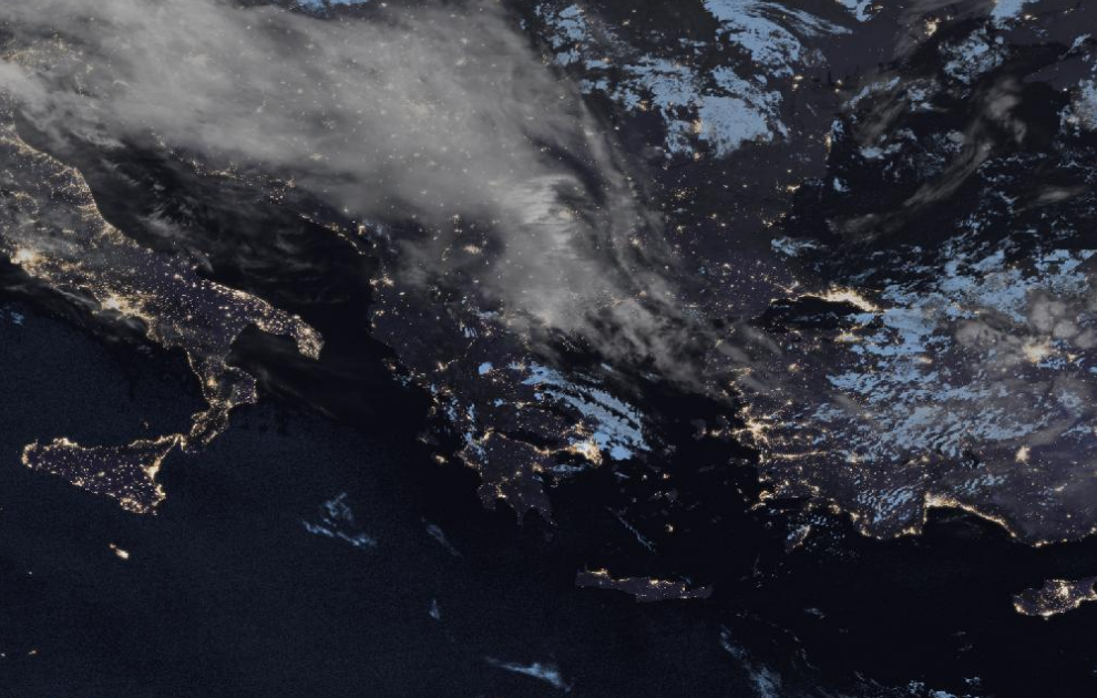 Τελευταία δορυφορική εικόνα νεφοκάλυψης