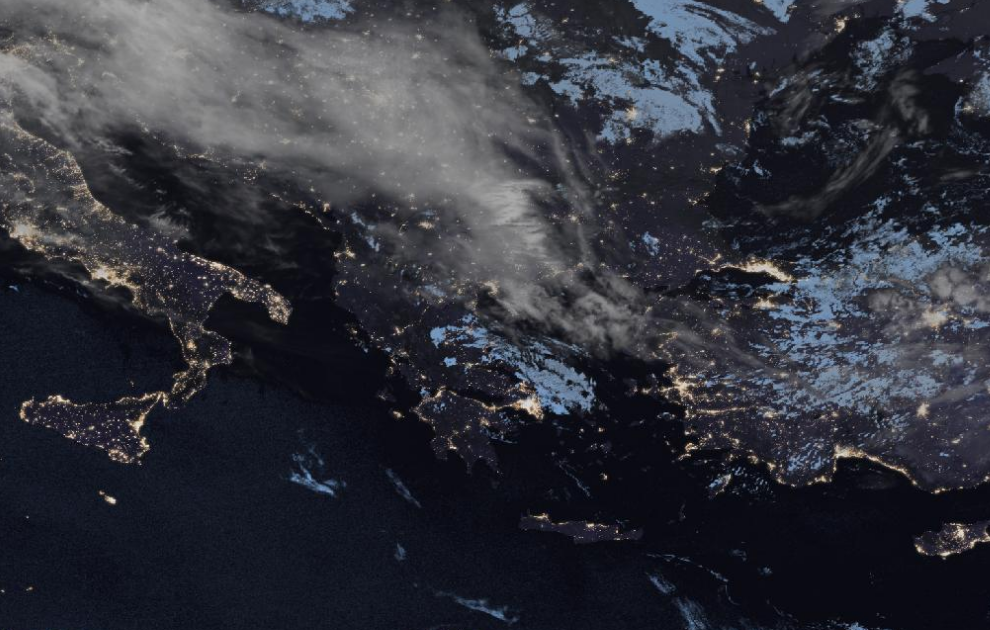 Τελευταία δορυφορική εικόνα νεφοκάλυψης