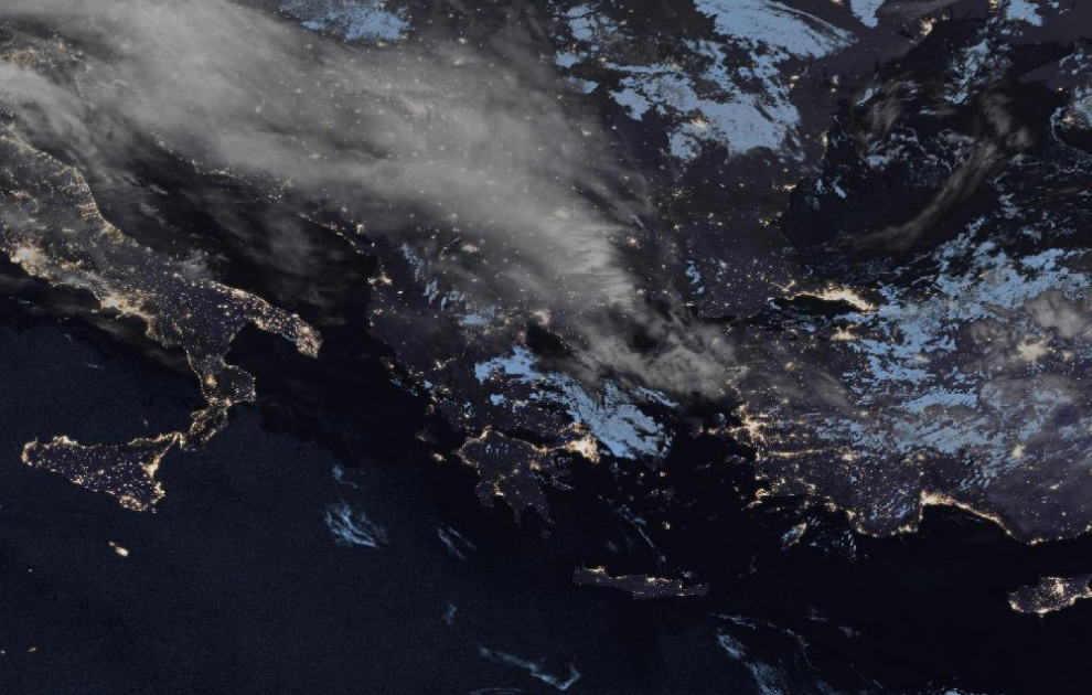 Τελευταία δορυφορική εικόνα νεφοκάλυψης