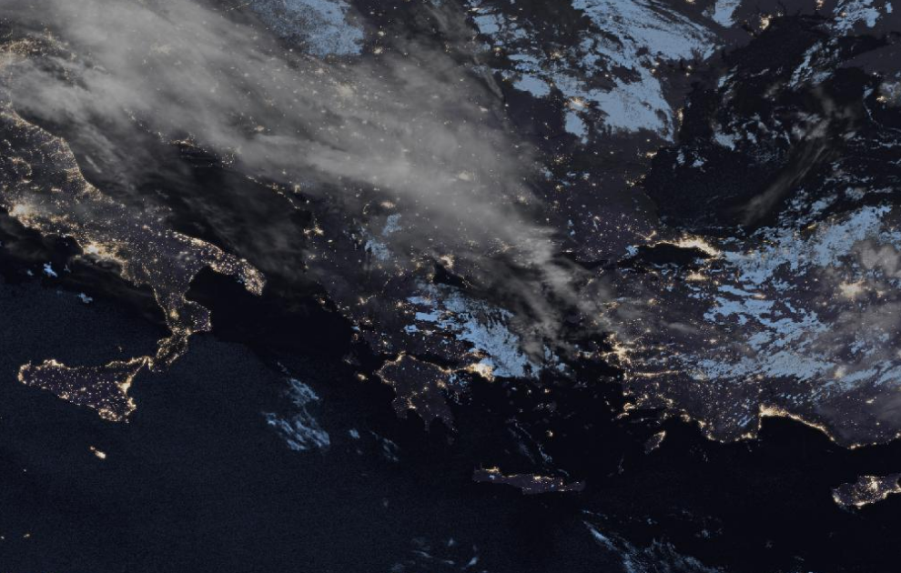 Τελευταία δορυφορική εικόνα νεφοκάλυψης