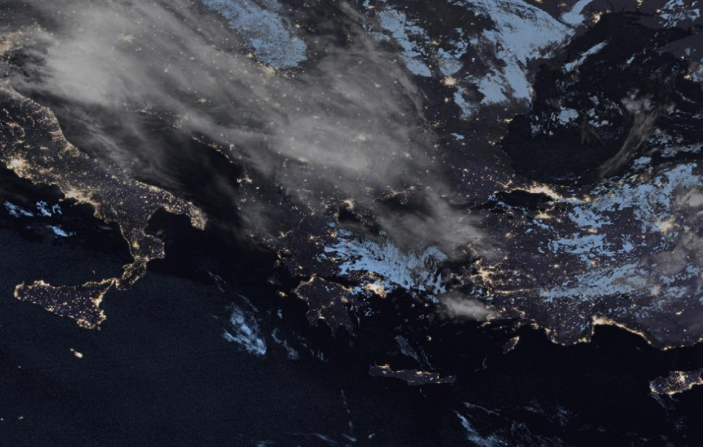 Τελευταία δορυφορική εικόνα νεφοκάλυψης