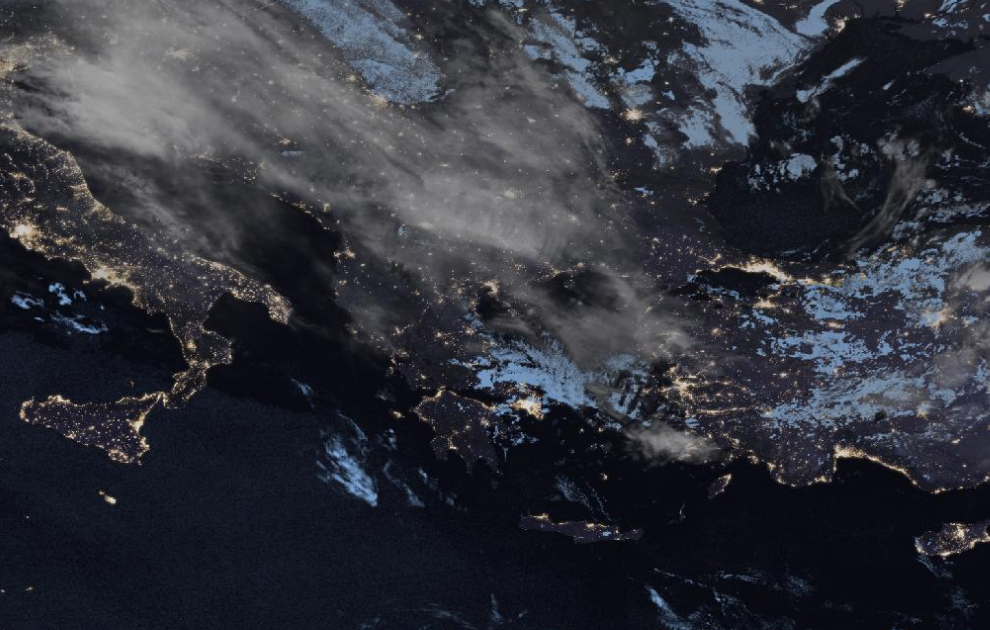 Τελευταία δορυφορική εικόνα νεφοκάλυψης