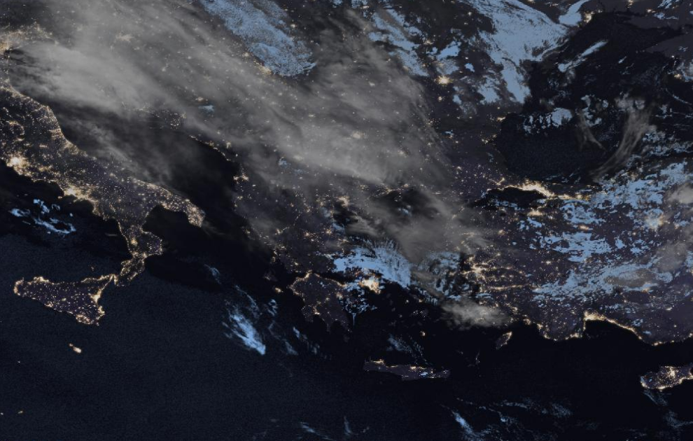 Τελευταία δορυφορική εικόνα νεφοκάλυψης