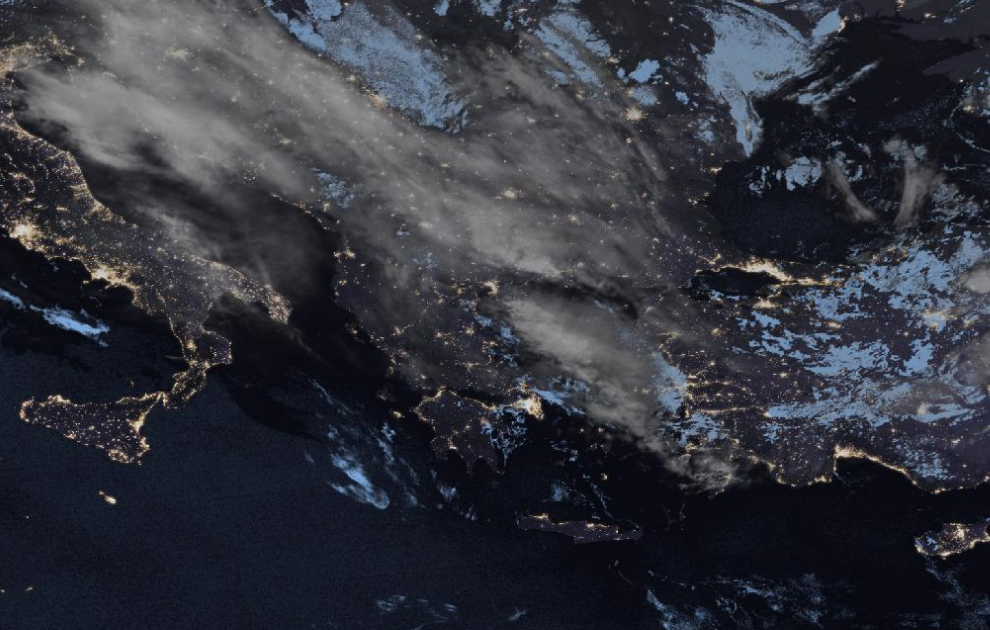 Τελευταία δορυφορική εικόνα νεφοκάλυψης