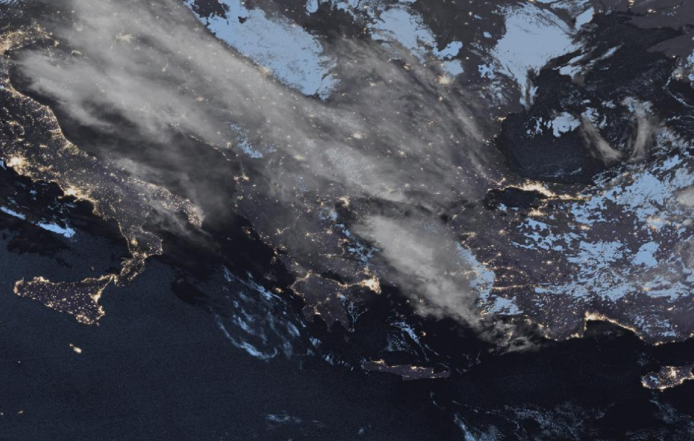 Τελευταία δορυφορική εικόνα νεφοκάλυψης