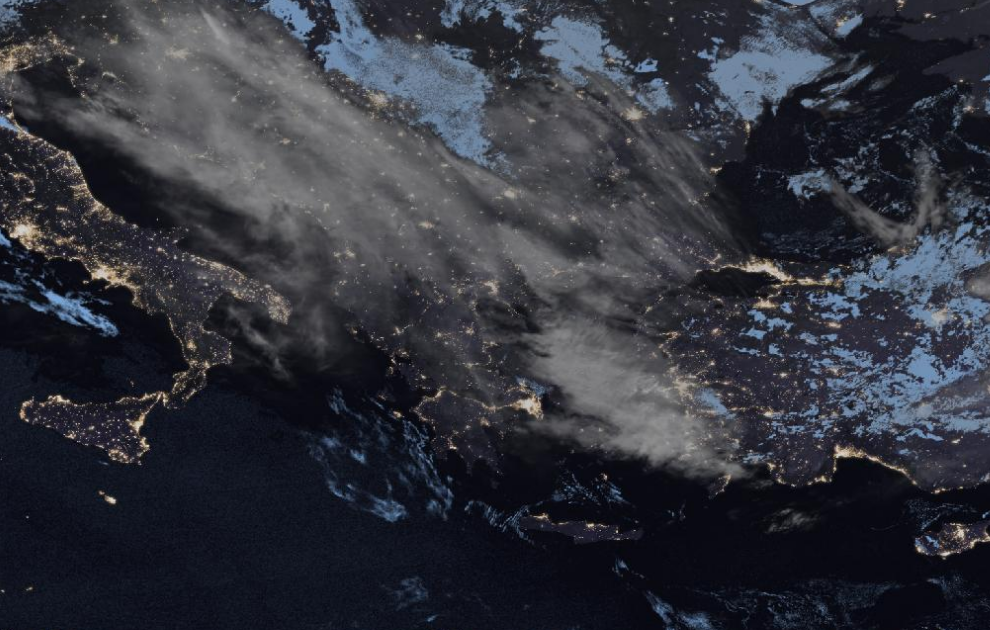 Τελευταία δορυφορική εικόνα νεφοκάλυψης