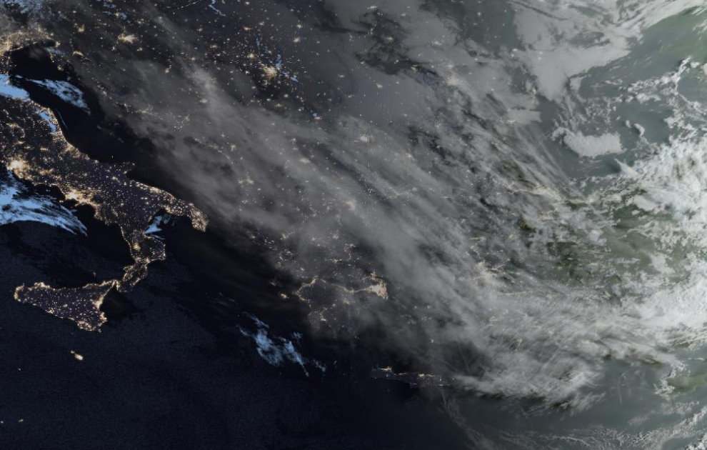 Τελευταία δορυφορική εικόνα νεφοκάλυψης