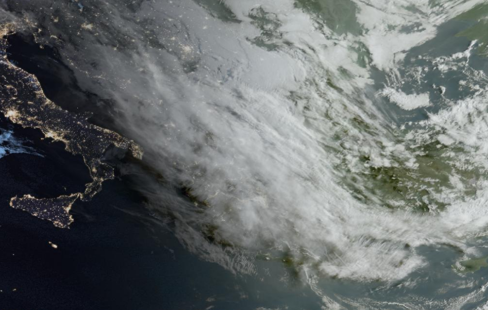 Τελευταία δορυφορική εικόνα νεφοκάλυψης