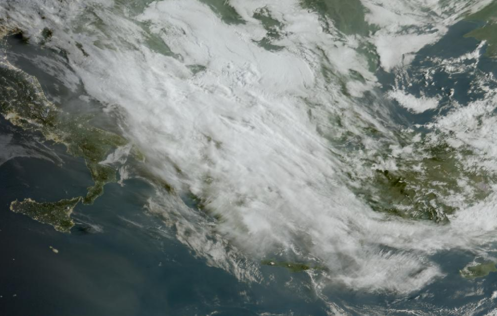 Τελευταία δορυφορική εικόνα νεφοκάλυψης