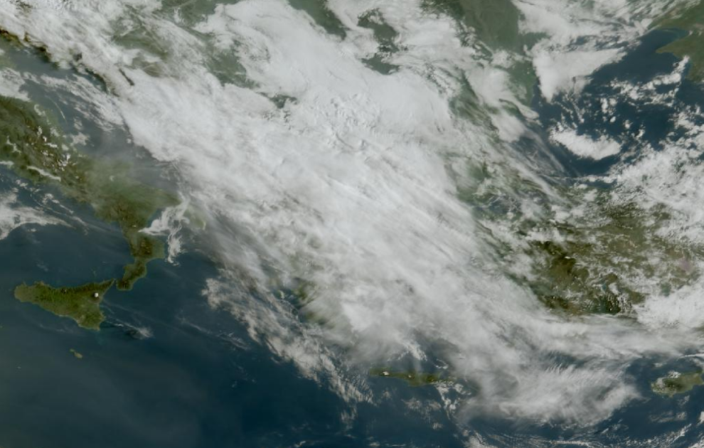 Τελευταία δορυφορική εικόνα νεφοκάλυψης