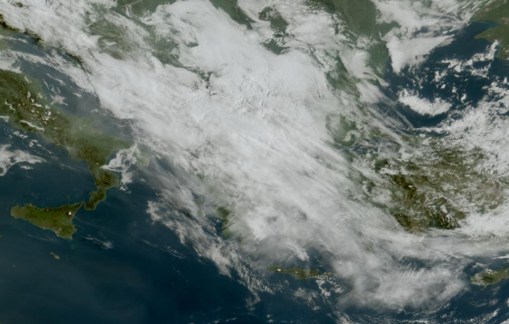 Τελευταία δορυφορική εικόνα νεφοκάλυψης