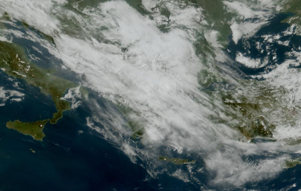 Τελευταία δορυφορική εικόνα νεφοκάλυψης