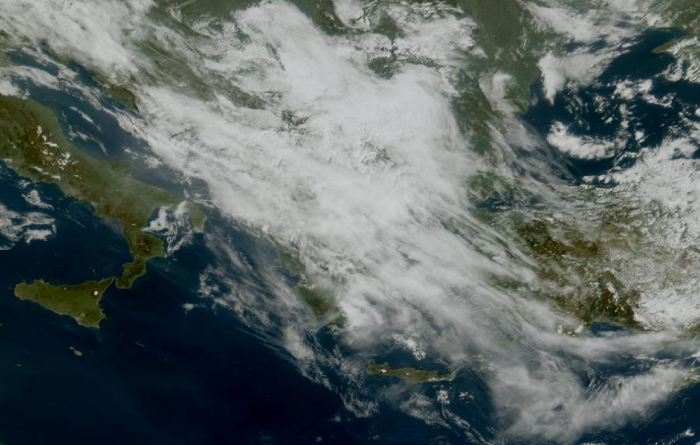 Τελευταία δορυφορική εικόνα νεφοκάλυψης