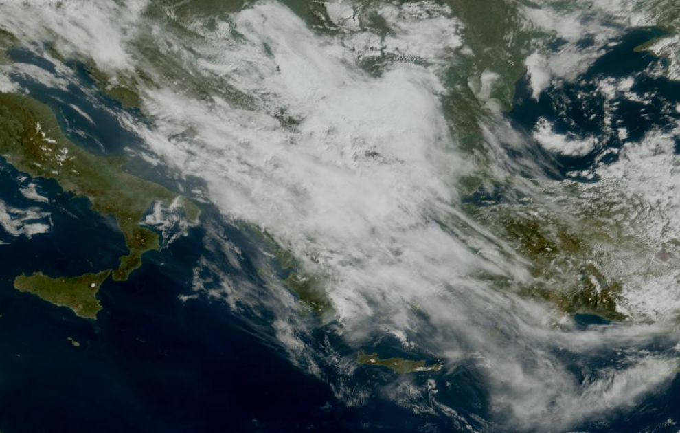 Τελευταία δορυφορική εικόνα νεφοκάλυψης