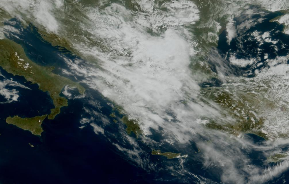 Τελευταία δορυφορική εικόνα νεφοκάλυψης