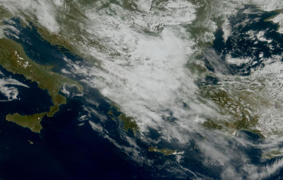 Τελευταία δορυφορική εικόνα νεφοκάλυψης