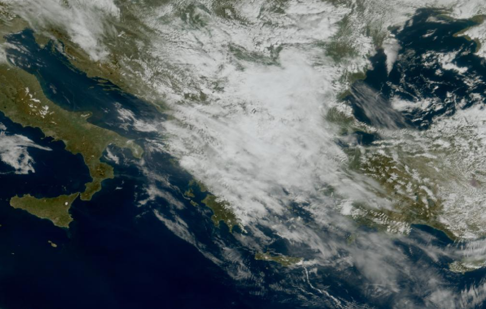 Τελευταία δορυφορική εικόνα νεφοκάλυψης