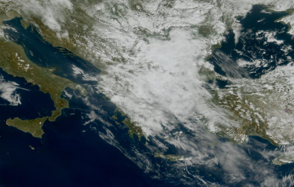 Τελευταία δορυφορική εικόνα νεφοκάλυψης