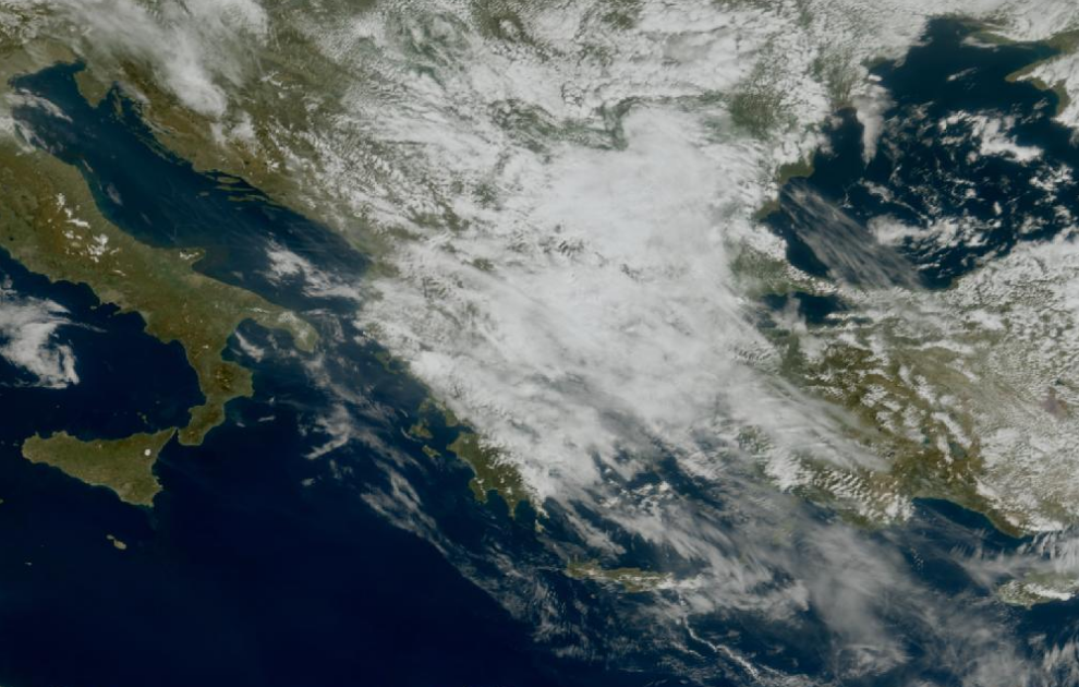 Τελευταία δορυφορική εικόνα νεφοκάλυψης