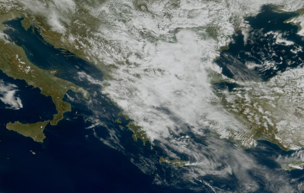 Τελευταία δορυφορική εικόνα νεφοκάλυψης