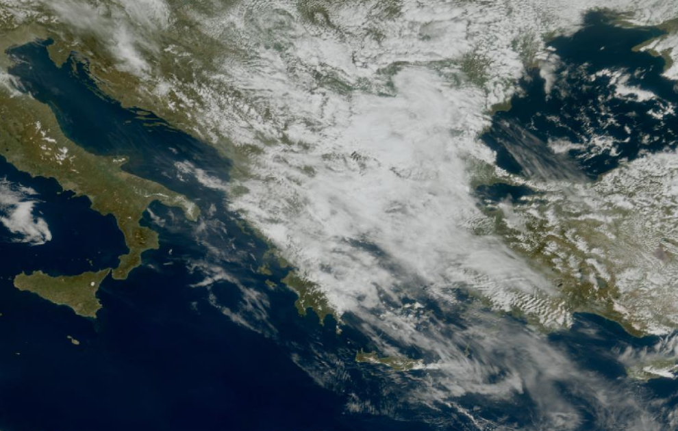 Τελευταία δορυφορική εικόνα νεφοκάλυψης