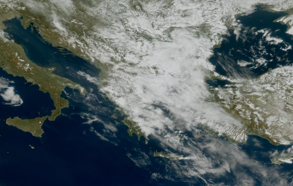 Τελευταία δορυφορική εικόνα νεφοκάλυψης