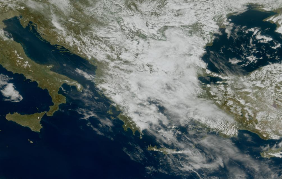 Τελευταία δορυφορική εικόνα νεφοκάλυψης