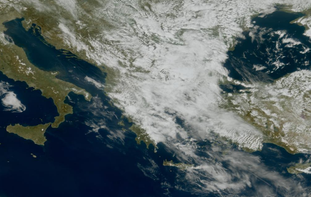 Τελευταία δορυφορική εικόνα νεφοκάλυψης